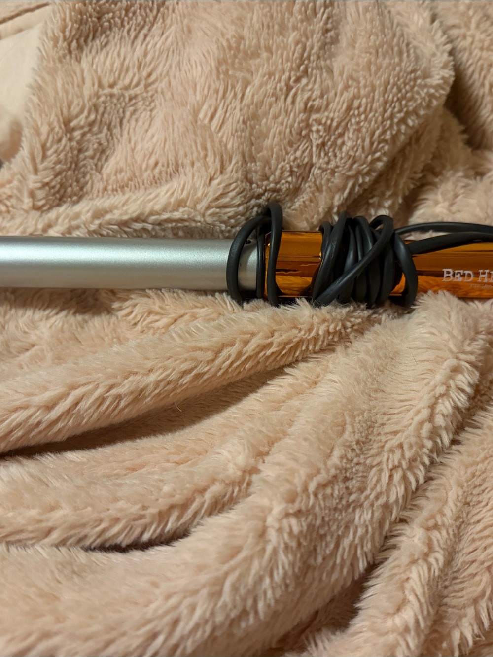 BedHead Silver Barrel with Amber Handle Curling Wand